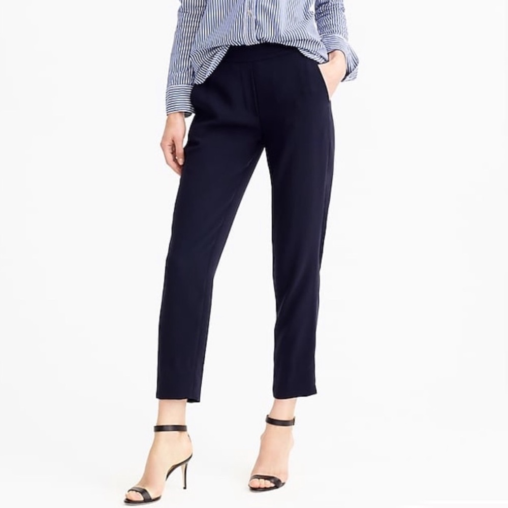 J. Crew Easy Pant Trouser in Navy Blue 4 K3396